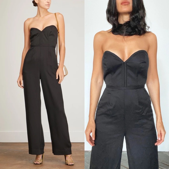 New Mara Hoffman Clara Strapless Jumpsuit - Picture 2 of 6